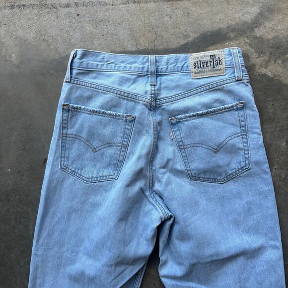 Vintage Levi's Silver Tab Jeans Women's 27x31 Blue '94 Baggy Distressed Denim - Picture 6 of 7